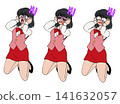 The office girl holds her head in shock. 141632057