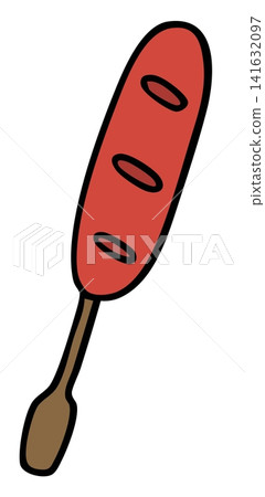Hand drawn sausage stick for food, lunch time, cafe, restaurant, menu, recipe, cook book, cartoon, office workers, grocery shopping, supermarket, market, mart, street stall, snack time, kids Hand drawn sausage stick for food, lunch time, cafe, restaurant, menu, recipe, cook book, cartoon, office workers, grocery shopping, supermarket, market, mart, street stall, snack time, kids 141632097