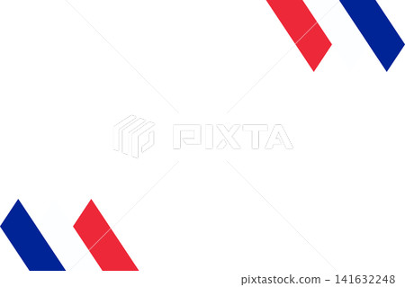 France flag corner border with blue and red geometric stripes isolated on transparent background. Copy space. Place for text. PNG. Vector France flag corner border with blue and red geometric stripes isolated on transparent background. Copy space. Place for text. PNG. Vector 141632248