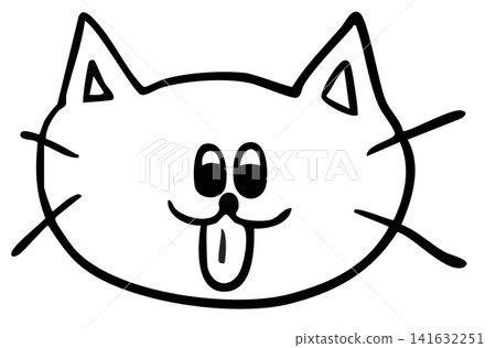 Hand drawn cat face shape outline for colouring book, art, paint, kitten cartoon, characters, comic, mascot, tattoo, pet shop, vet, animal, home decor, house, yard, playtime, brooch, pin, icon, room Hand drawn cat face shape outline for colouring book, art, paint, kitten cartoon, characters, comic, mascot, tattoo, pet shop, vet, animal, home decor, house, yard, playtime, brooch, pin, icon, room 141632251