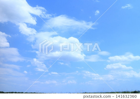 感覺夏天藍天 感覺夏天藍天 141632360