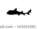 Catshark silhouette illustration on a white background 141632981