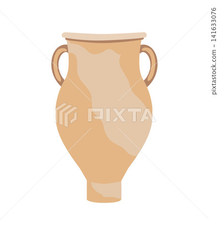 Big Pithos Amphora Silhouette isolated on white background. Vector illustration. Big Pithos Amphora Silhouette isolated on white background. Vector illustration. 141633076