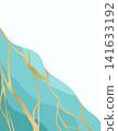 Elegant kintsugi gold crack pattern with blue marble texture, abstract golden foil vector background inspired by Japanese art. 141633192