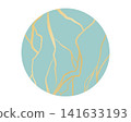 Abstract marble backdrop with luxurious golden veins and crackle lines. Elegant stone featuring kintsugi inspired broken glass effect 141633193