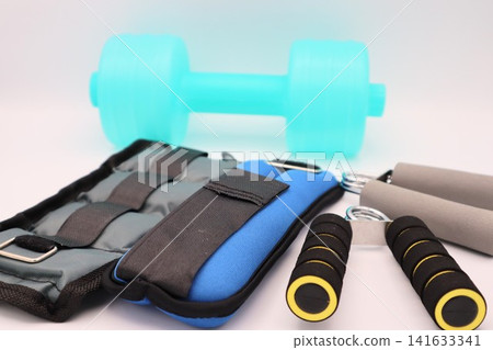 Close-up of weight training equipment Close-up of weight training equipment 141633341