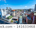 The Asakusa cityscape overlooking Kaminarimon Gate and Nakamise Street. 141633468