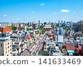 A view of Asakusa, overlooking Senso-ji Temple and Nakamise Street. 141633469