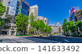Tokyo, Ikebukuro East Exit Five-Way Intersection and the Lush Green Cityscape 141633492