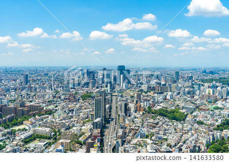 A panoramic view of Tokyo's urban landscape, overlooking Shibuya, Nishi-Azabu, and Aoyama. A panoramic view of Tokyo's urban landscape, overlooking Shibuya, Nishi-Azabu, and Aoyama. 141633580