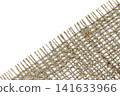 Piece of burlap on a white background 141633966