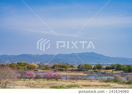 豐川市(愛知縣)的日本列島公園和街景 豐川市(愛知縣)的日本列島公園和街景 141634060