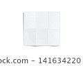 Blank white chart booklet mockup png, transparent background, 3d rendering. Blank white folded brochure mock up cut out, top view. Chart template display. Clear draft plan paper sheet front. 141634220