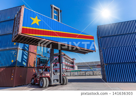 Products shipping cargo goods with DR Congo , Congo Kinshasa flag for import export business Products shipping cargo goods with DR Congo , Congo Kinshasa flag for import export business 141636303