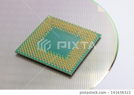 CPU processor chip on Silicon Wafer Chips Production Technology Modern Business industry for AI Era CPU processor chip on Silicon Wafer Chips Production Technology Modern Business industry for AI Era 141636322