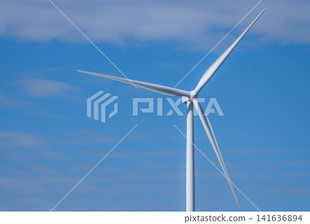 Wind energy and sustainable power generation with wind turbines, Eco-friendly solutions for renewable resources. Wind power farm and sustainable development of renewable energy, green technology. Wind energy and sustainable power generation with wind turbines, Eco-friendly solutions for renewable resources. Wind power farm and sustainable development of renewable energy, green technology. 141636894
