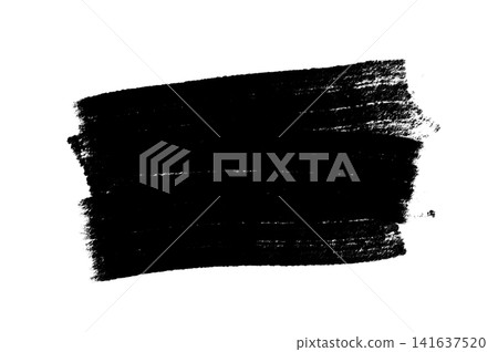 Black Grunge Brush Stroke with Transparent Background, Rough Textured Paint.. Black Grunge Brush Stroke with Transparent Background, Rough Textured Paint.. 141637520