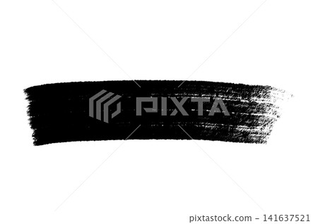 Black Grunge Brush Stroke with Transparent Background, Rough Textured Paint.. Black Grunge Brush Stroke with Transparent Background, Rough Textured Paint.. 141637521