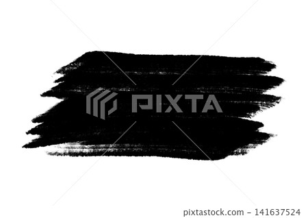 Black Grunge Brush Stroke with Transparent Background, Rough Textured Paint.. Black Grunge Brush Stroke with Transparent Background, Rough Textured Paint.. 141637524