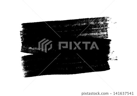Black Grunge Brush Stroke with Transparent Background, Rough Textured Paint Element for Design Overlay Black Grunge Brush Stroke with Transparent Background, Rough Textured Paint Element for Design Overlay 141637541