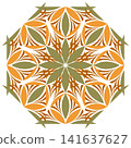 Autumn mandala Ethnic ornamental round pattern 141637627