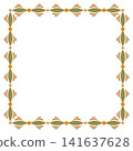Ornamental square frame in autumnal colors 141637628