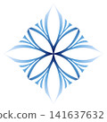 fantasy square snowflake blue winter holiday decor 141637632