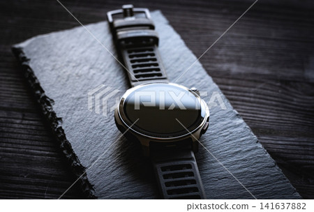 Sport Smartwatch On Black Slate Stone Sport Smartwatch On Black Slate Stone 141637882