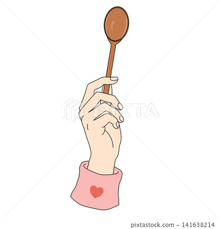 Hand holding wooden spoon kitchen cooking utensil dining food preparation graphic element for recipe blog restaurant menu kitchen decor sticker print clipart artwork design icon Hand holding wooden spoon kitchen cooking utensil dining food preparation graphic element for recipe blog restaurant menu kitchen decor sticker print clipart artwork design icon 141638214