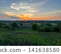 Sunset over the village 141638580