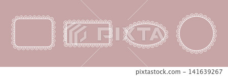 Vintage lace doily border with intricate crochet patterns, delicate scalloped edges, and ornamental details ideal for romantic designs, invitations, or decorative backgrounds. Vintage lace doily border with intricate crochet patterns, delicate scalloped edges, and ornamental details ideal for romantic designs, invitations, or decorative backgrounds. 141639267