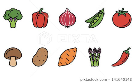 set of vegetables set of vegetables 141640148