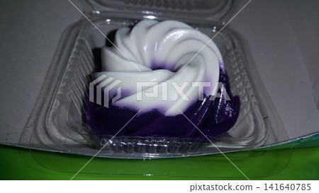 White and blue pudding. White and blue pudding. 141640785