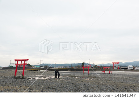 Ogyo Shrine, underwater torii gate, low tide Ogyo Shrine, underwater torii gate, low tide 141641347