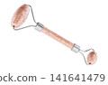Facial massage roller with two massage heads for skincare. 3D rendering 141641479