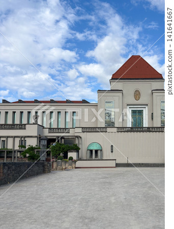 Mathildenhoehe museum and exhibition building facade in Darmstadt, Hesse, Germany Mathildenhoehe museum and exhibition building facade in Darmstadt, Hesse, Germany 141641667