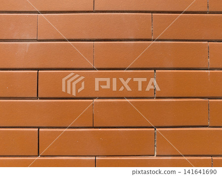 Terracotta brown ceramic wall tile texture background Terracotta brown ceramic wall tile texture background 141641690