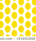 Simple Scandinavian-style seamless pattern of lemons 141642848