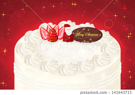 一個簡單又可愛的聖誕蛋糕 一個簡單又可愛的聖誕蛋糕 141643715