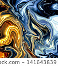 Fluid Art. Abstract colorful background, wallpaper. Mixing paints. Modern art. Marble texture 141643839