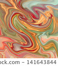 Fluid Art. Abstract colorful background, wallpaper. Mixing paints. Modern art. Marble texture 141643844