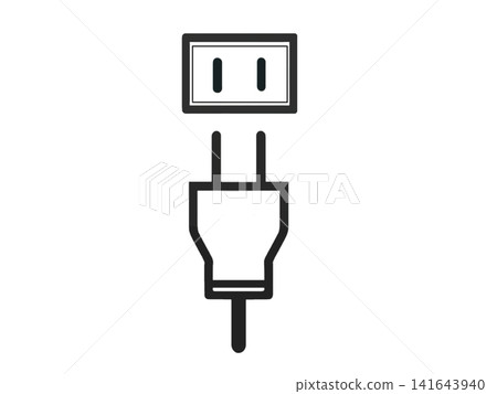 Icons representing power outlets and sockets Icons representing power outlets and sockets 141643940