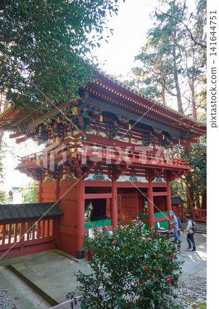 久野山東照宮,塔門,色彩鮮豔的雕刻 久野山東照宮,塔門,色彩鮮豔的雕刻 141644751