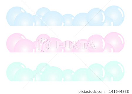 Soap bubble style text base set of 3 colors for placement at the bottom of the screen Soap bubble style text base set of 3 colors for placement at the bottom of the screen 141644888