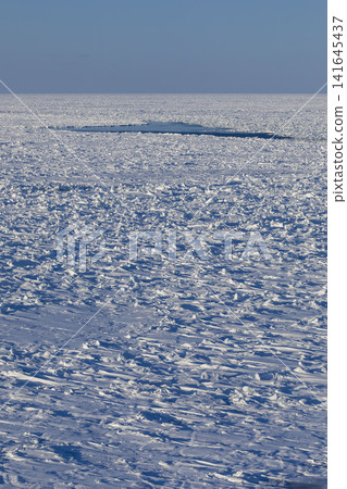 Winter natural scenery created by drift ice in the Sea of Okhotsk, Hokkaido Winter natural scenery created by drift ice in the Sea of Okhotsk, Hokkaido 141645437