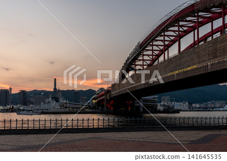 神戶大橋維修工程及夜景(兵庫縣神戶市) 神戶大橋維修工程及夜景(兵庫縣神戶市) 141645535