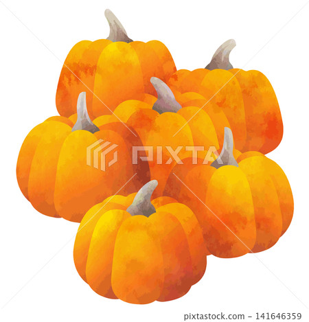 Watercolor-style vector pumpkin illustration (orange) Watercolor-style vector pumpkin illustration (orange) 141646359