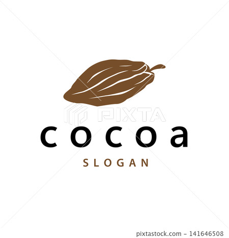 Elegant Cocoa Bean Design Abstract Symbol of a Chocolate Bean Elegant Cocoa Bean Design Abstract Symbol of a Chocolate Bean 141646508