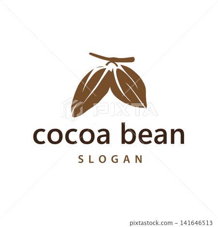 Premium Cocoa Farming Emblem Design Abstract Illustration 141646513