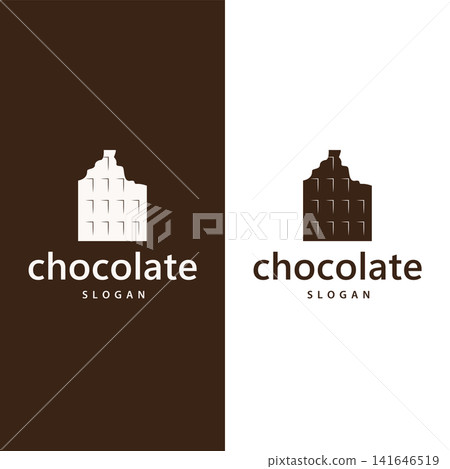 Simple modern style chocolate bite design template 141646519
